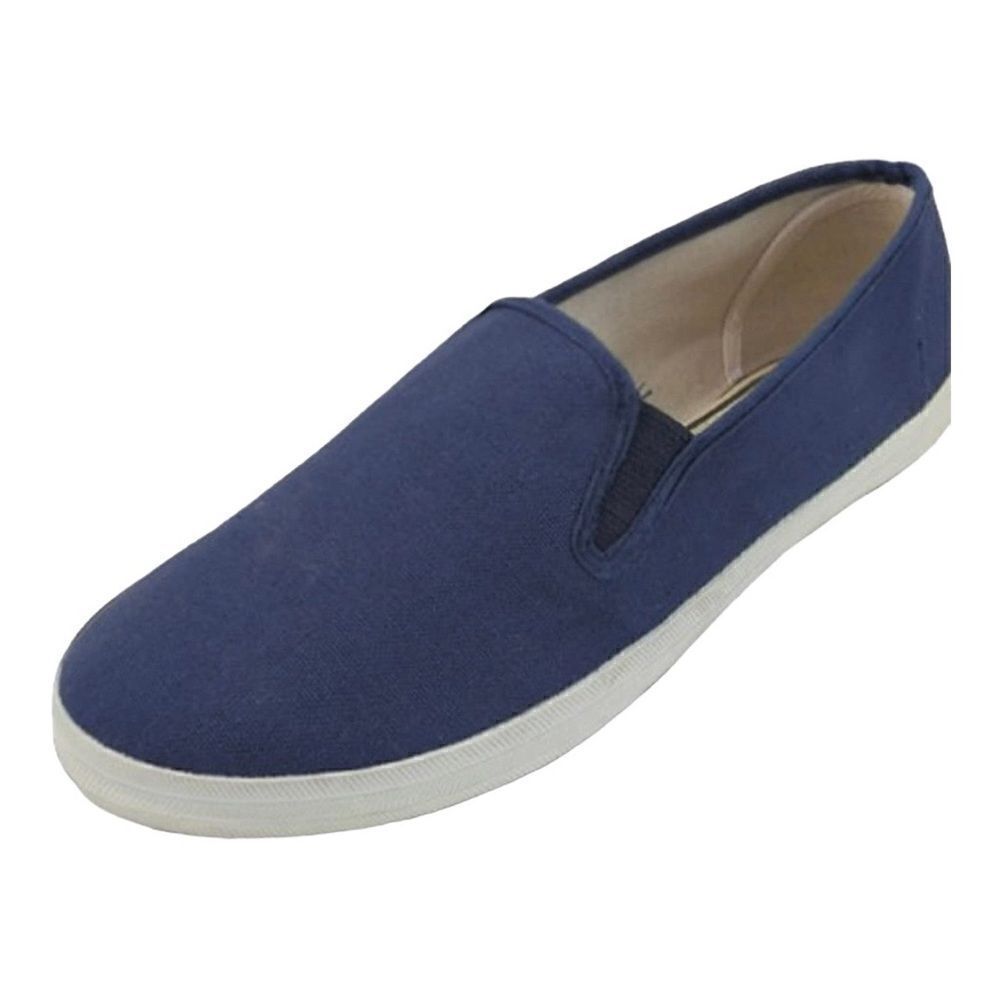 Easy USA Men’s Navy Blue Canvas Slip On Shoes Size 13